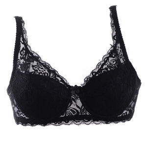Open image in slideshow, Sexy Gather Push Up Bra Underwire 5/8Cup Lace Brassiere Underwear 32/34/36/38/40 Lady
