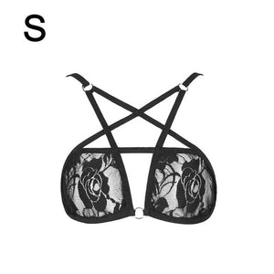 Open image in slideshow, Adult Clothing Women Temptation Sexy Lace Underwear Five Pointed Star Strap Sexy Bra Hook-and- Eye Breathable Erotic Accessory
